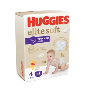 Huggies "Elite Soft" Трусики-подгузники 4 (38шт)  9-14кг