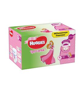 Huggies Подгузники-трусики для Девочек 4 9-14кг 104шт BOX