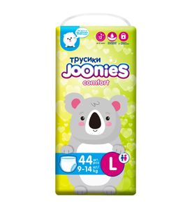 JOONIES Comfort Подгузники-трусики, размер L (9-14 кг), 44 шт. JOONIES Comfort Подгузники-трусики, размер L (9-14 кг), 44 шт.