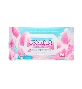 JOONIES Салфетки влажные детские Marshmallow с клапаном, 96 шт. JOONIES Салфетки влажные детские Marshmallow с клапаном, 96 шт.