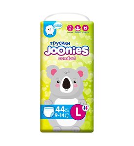 JOONIES Comfort+ Подгузники-трусики, размер L (9-14 кг), 44 шт.