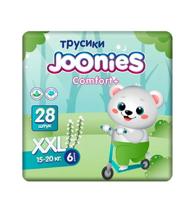 JOONIES Comfort+ Подгузники-трусики XXL (15-20 кг), 28 шт. 654304