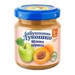 Пюре из яблок и абрикосов Бабушкино Лукошко, с сахаром, 100гр