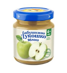Пюре из яблок Бабушкино Лукошко, без сахара, 100гр