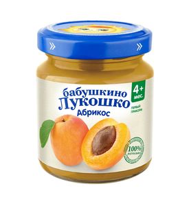 Пюре из абрикосов Бабушкино Лукошко, без сахара, 100гр