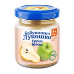 Пюре из груш и яблок Бабушкино Лукошко, без сахара, 100гр