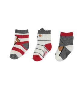 Mayoral 9537/45 Комплект 3 ед: носки Цвет: Серый/Красный/Белый
