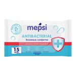 MEPSI Влажные антибактериальные очищающие салфетки 15шт