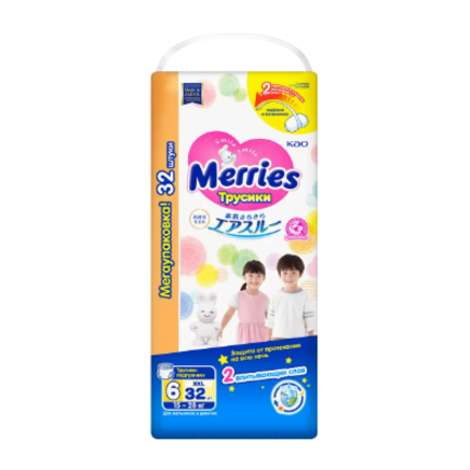 Merries Подгузники-трусики XXL, 32 шт