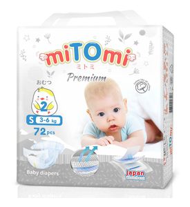 miTOmi Premium Подгузники S (3-6кг) 72шт.