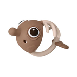 Mombella  Прорезыватель Рыбка, силиконовый, Кофейный