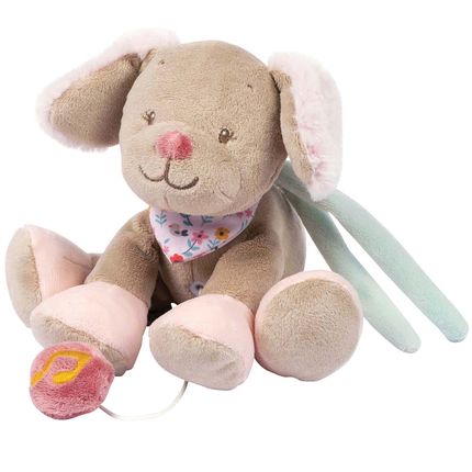 Игрушка мягкая Nattou Musical Soft toy MINI Iris & Lali Собачка музыкальная 631082