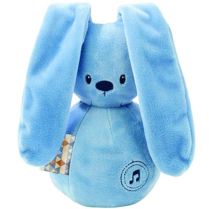 Nattou 878821 Игрушка мягкая Musical Soft toy Lapidou Кролик jeans музыкальная