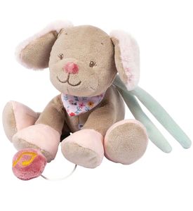 Игрушка мягкая Nattou Musical Soft toy MINI Iris & Lali Собачка музыкальная 631082