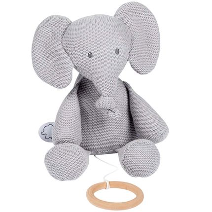 Игрушка мягкая Nattou Musical Soft toy Tembo tricot Слоник 28 см музыкальная 929028