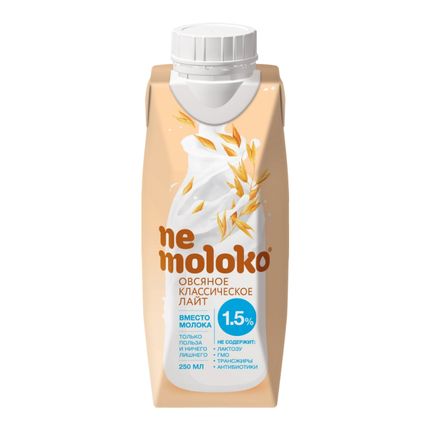 NEMOLOKO напиток овсяный классический лайт 0,25мл