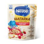 NESTLE Каша Молочная шагайка 5 злаков, земляника садовая, яблоко, малина 190гр