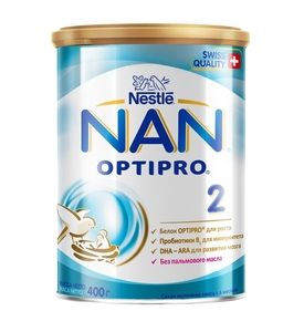 NAN® 2 Optipro Сухая молочная смесь для детей с 6 месяцев, 400гр