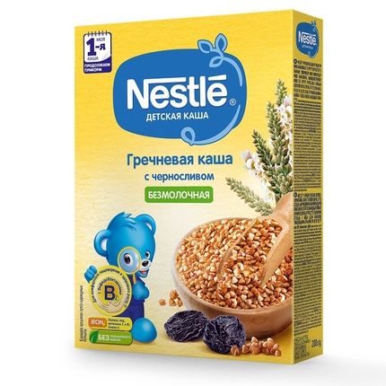 Nestle® Безмолочная гречневая каша с черносливом, 200гр