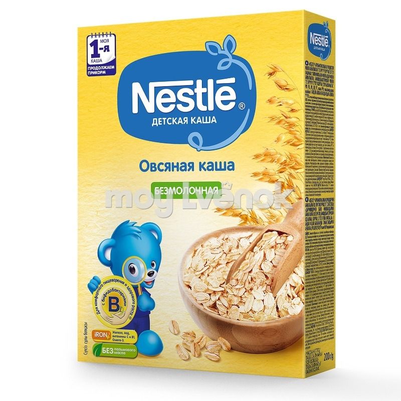 Nestle каша сухая б/м овс бифб/р 9x200 гпромо 12312484 (4606272031122)