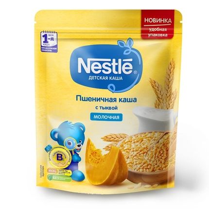 Nestle® Молочная пшеничная каша с тыквой, 220гр