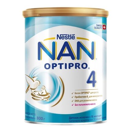 NAN® 4 Optipro Детское молочко для детей с 18 месяцев, 800гр