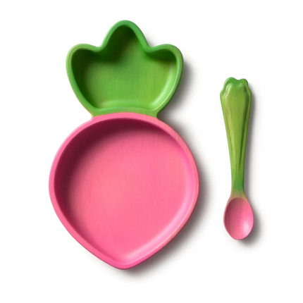 Oli&Carol Ramona The Radish, тарелка и ложка «Редиска»