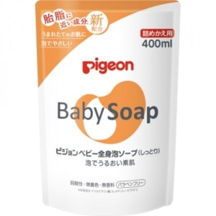 PIGEON Мыло-пенка "Baby foam Soap" с гиалуроновой кислотой и керамидами 0+  400мл