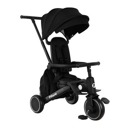 PITUSO Велосипед трехколесный Leve Pro с сумкой, Black