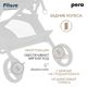 PITUSO коляска детская PERA Coffee/carbon/PU