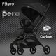 PITUSO коляска детская PERA Black New/carbon/PU
