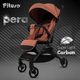 PITUSO коляска детская PERA Coffee/carbon/PU