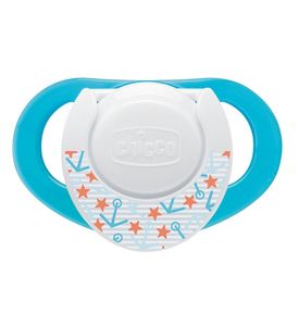 Пустышки Chicco Physio "Морская" силиконовые, голубые, 6+, (2 шт)