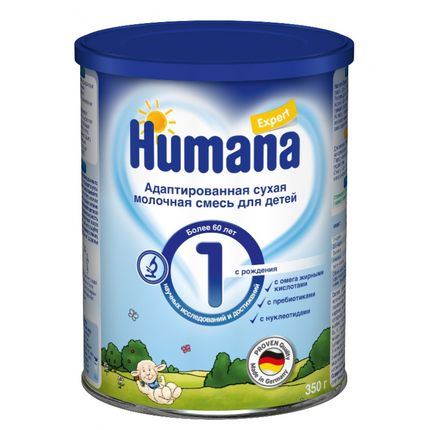 Адаптированная сухая молочная смесь Humana Expert 1, 350гр