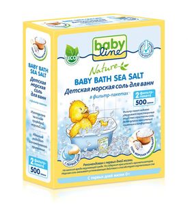 Детская морская соль Babyline для ванн, натуральная, 500гр