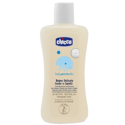 Шампунь Chicco Baby Moments для волос и тела, с овсом, 200мл