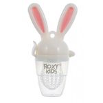 Roxy-Kids Ниблер для прикорма малышей Bunny Twist с силиконовой сеточкой. Цвет розовый RFN-006