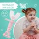ROXY-KIDS Зубная щетка-массажер Крабик с футляром, цвет розовый