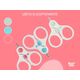 ROXY-KIDS Маникюрные ножницы для новорожденных с замочком, цвет коралловый