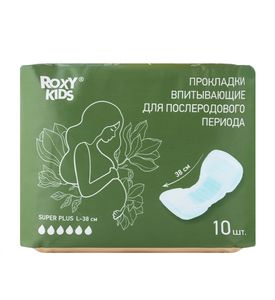 ROXY-KIDS Прокладки послеродовые SUPER PLUS 38 см, 10 шт