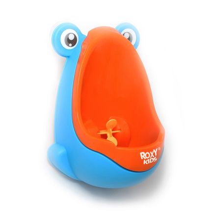 ROXY-KIDS Писсуар для мальчиков "Лягушка с прицелом". Цвет: голубой/апельсиновый.